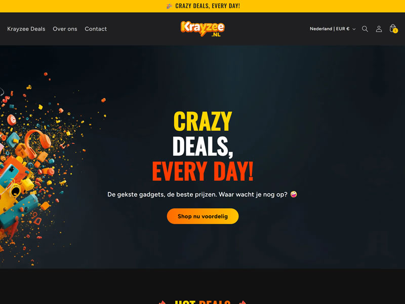 Shopify Webshop Bouw voor Krayzee.nl – preview image